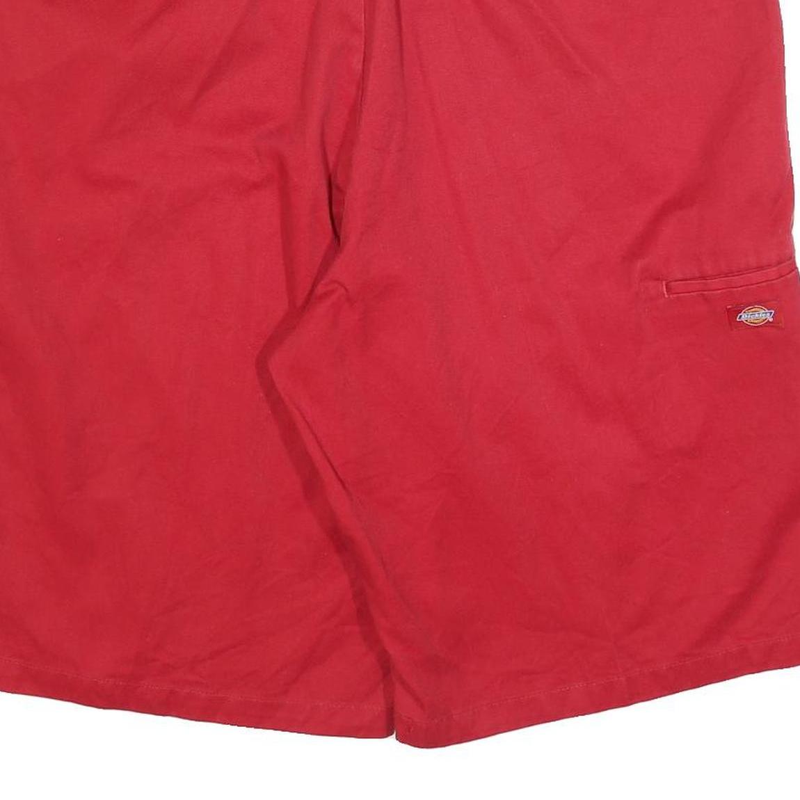 DICKIES Mens Red Casual Shorts 2XL W44 Cotton Blend Comfortable Durable
