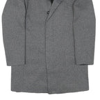 ZARA Mens Grey & Black Wool Blend Tailored Jacket L Woven Classic Formal