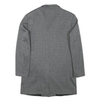 ZARA Mens Grey & Black Wool Blend Tailored Jacket L Woven Classic Formal