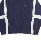 STARTER Mens Navy & White Track Zip Polyester Jacket M Sports Casual
