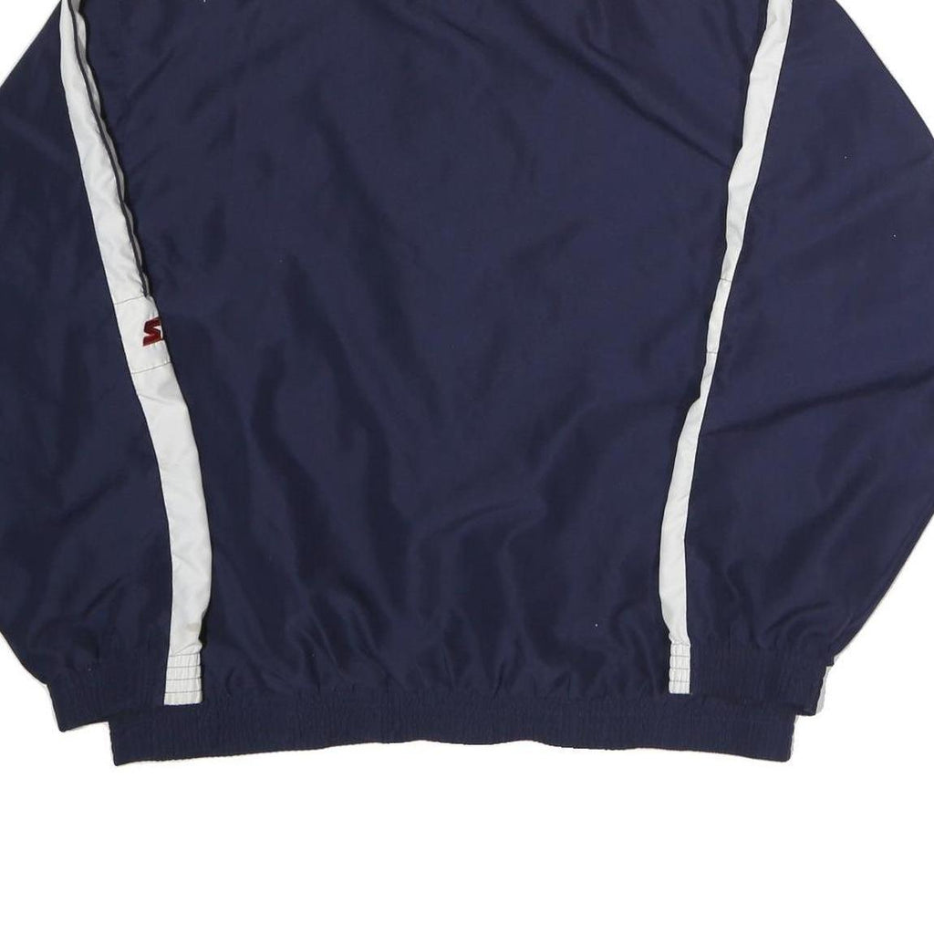 STARTER Mens Navy & White Track Zip Polyester Jacket M Sports Casual