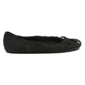 BALLY Womens Black Synthetic Ballet Shoes UK 3.5 Bow Detail Comfort