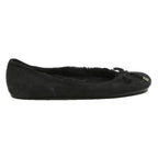 BALLY Womens Black Synthetic Ballet Shoes UK 3.5 Bow Detail Comfort