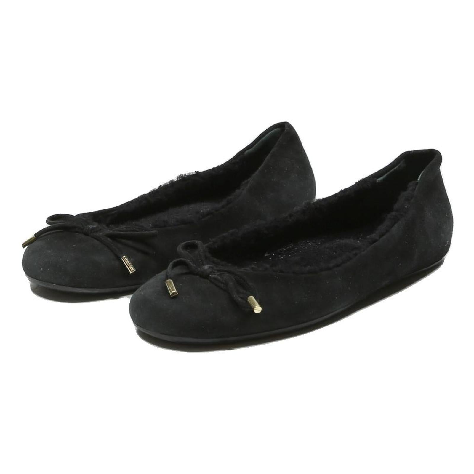BALLY Womens Black Synthetic Ballet Shoes UK 3.5 Bow Detail Comfort
