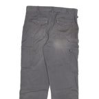 DICKIES Mens Cotton Blend Grey Regular Fit Straight Leg Trousers W34 L30
