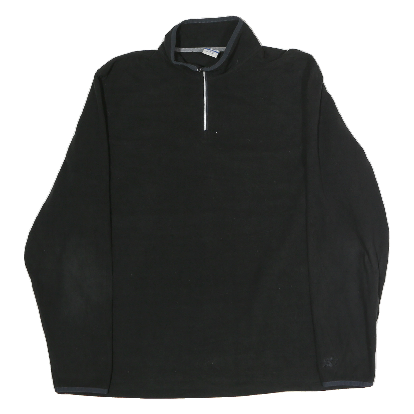 STARTER Mens Black 1/4 Zip XL Sweater Pullover Polyester Casual