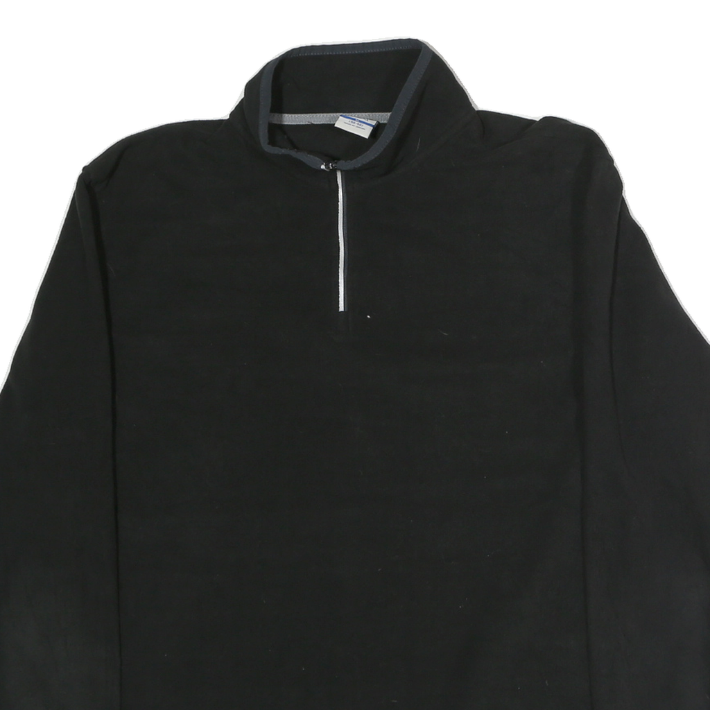 STARTER Mens Black 1/4 Zip XL Sweater Pullover Polyester Casual