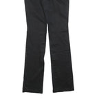 DICKIES Womens Cotton Blend Black Slim Straight Trousers W26 L32 Zip Closure