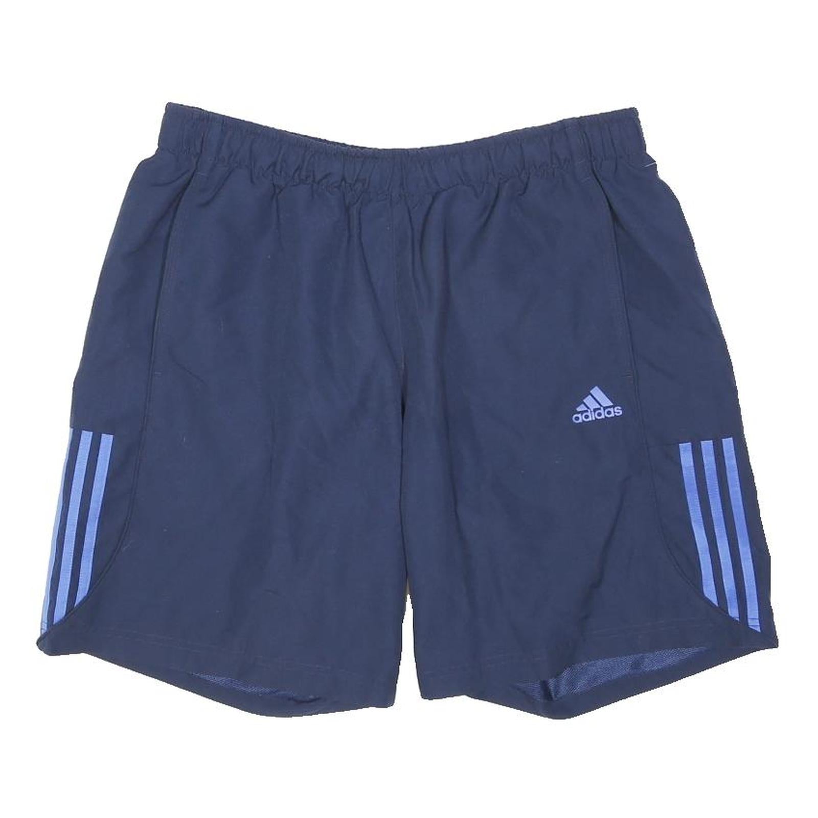 ADIDAS Mens Shorts Navy Blue Sports Casual L W32 Elastic Waist