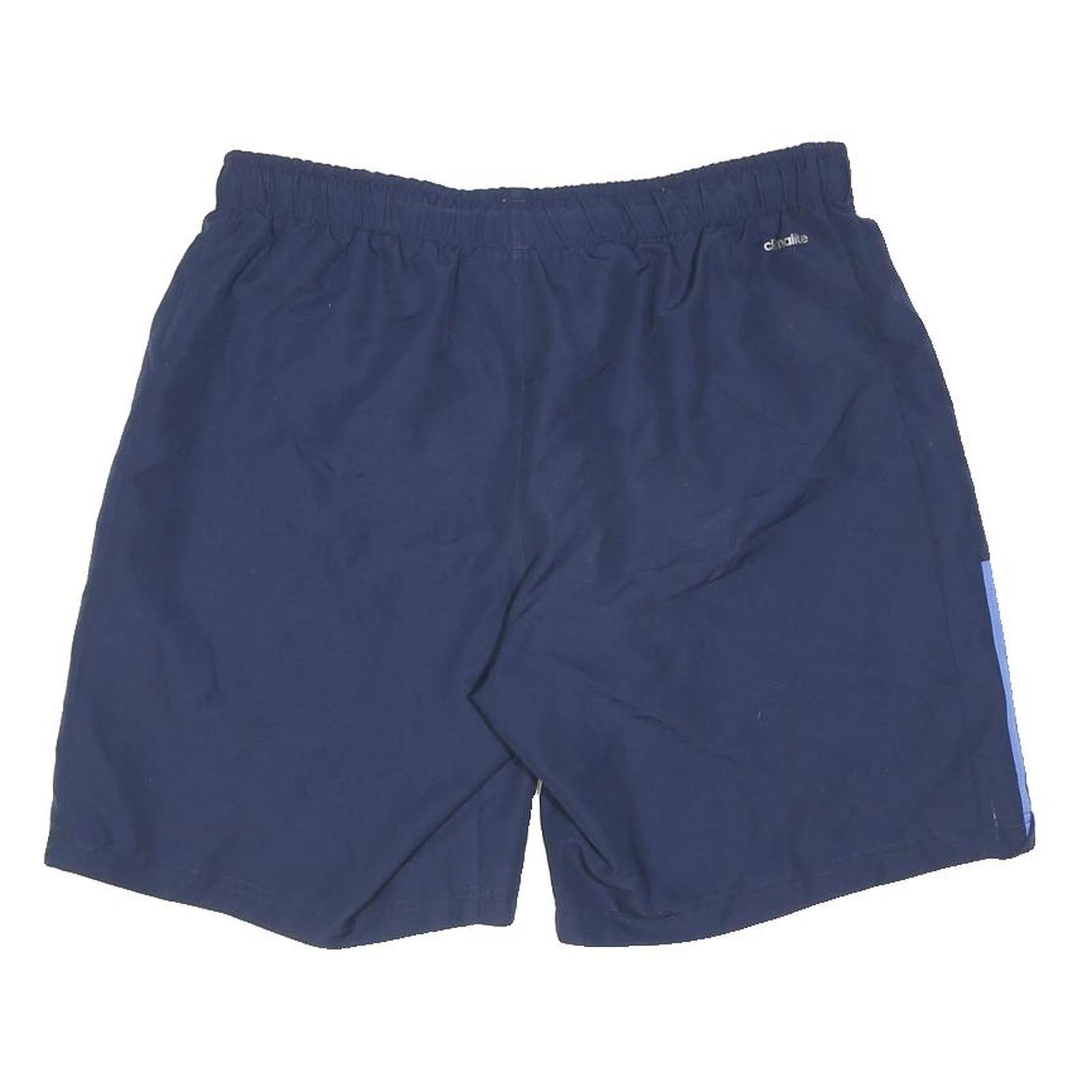 ADIDAS Mens Shorts Navy Blue Sports Casual L W32 Elastic Waist