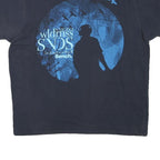 BENCH Womens Navy Blue Graphic T-Shirt XL Short Sleeve Crew Neck Cotton Blend