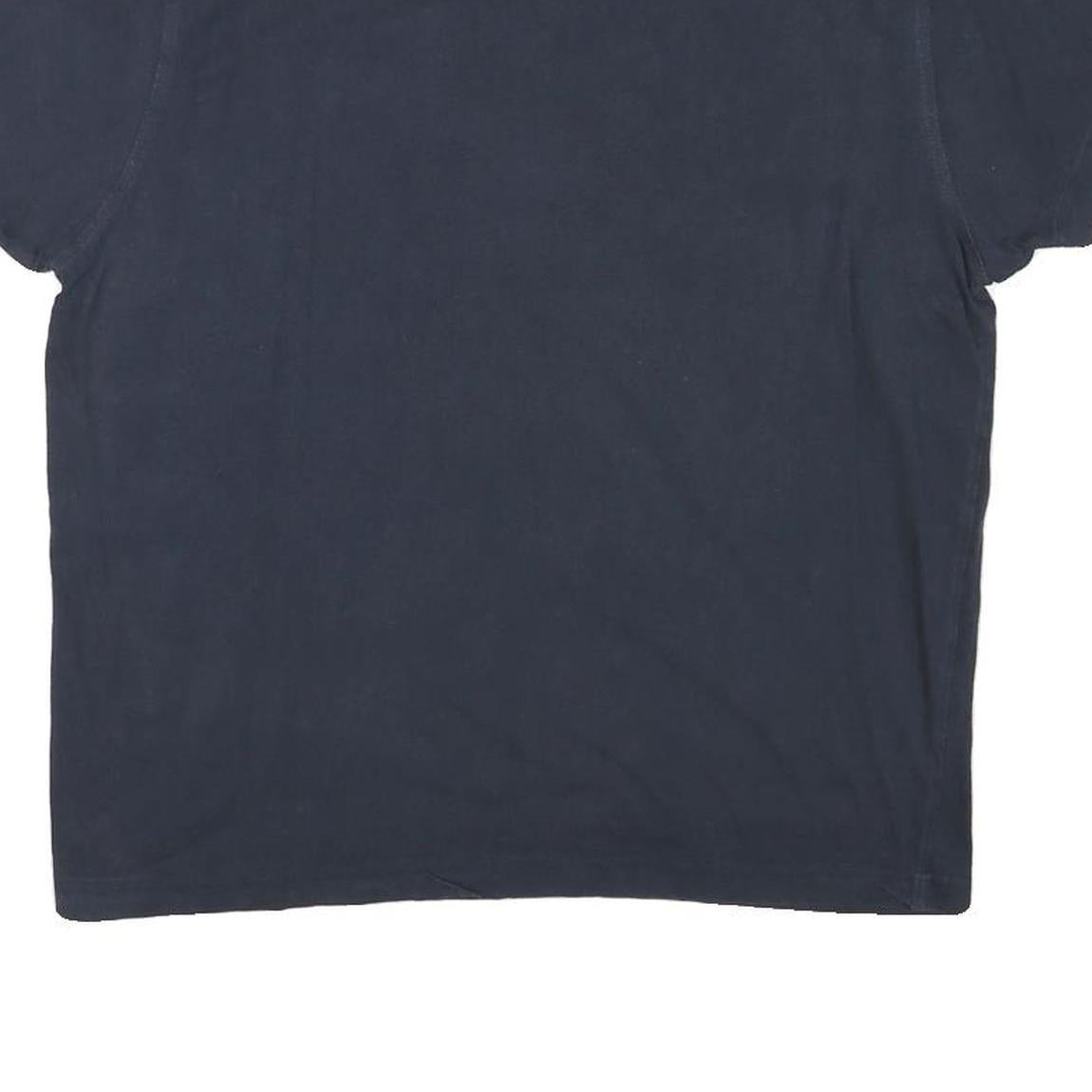 BENCH Womens Navy Blue Graphic T-Shirt XL Short Sleeve Crew Neck Cotton Blend