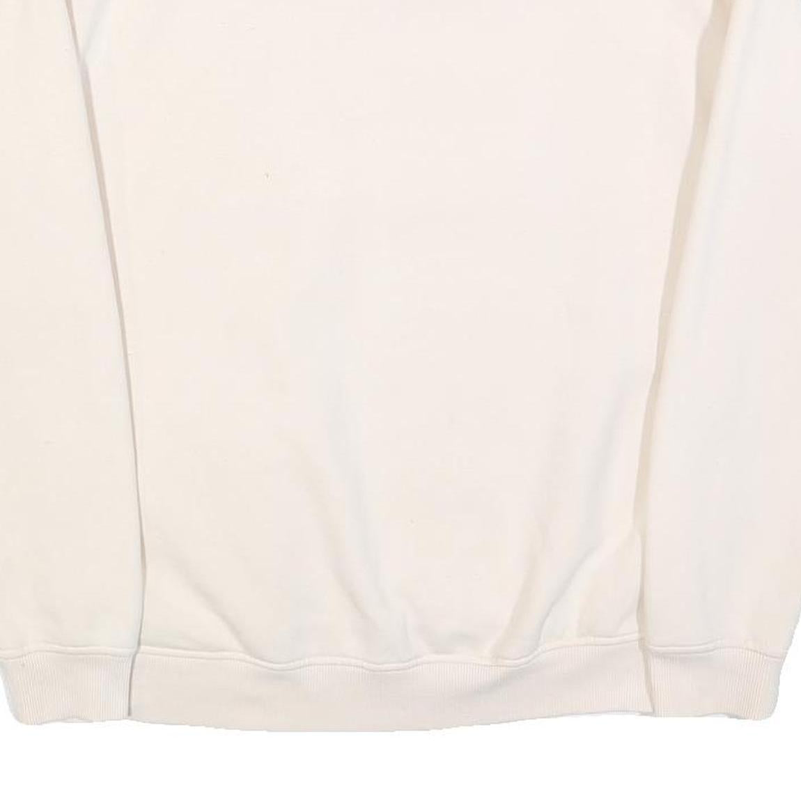ELLESSE Womens Cream Sweatshirt Crew Neck UK 10 Cotton Pullover Casual
