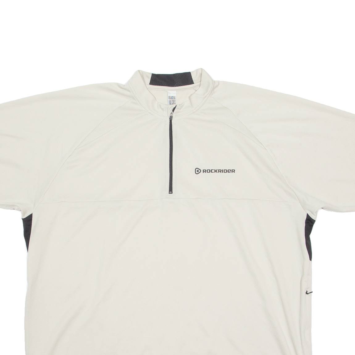 ROCKRIDER DECATHLON Mens Jersey Beige 1/4 Zip 3XL
