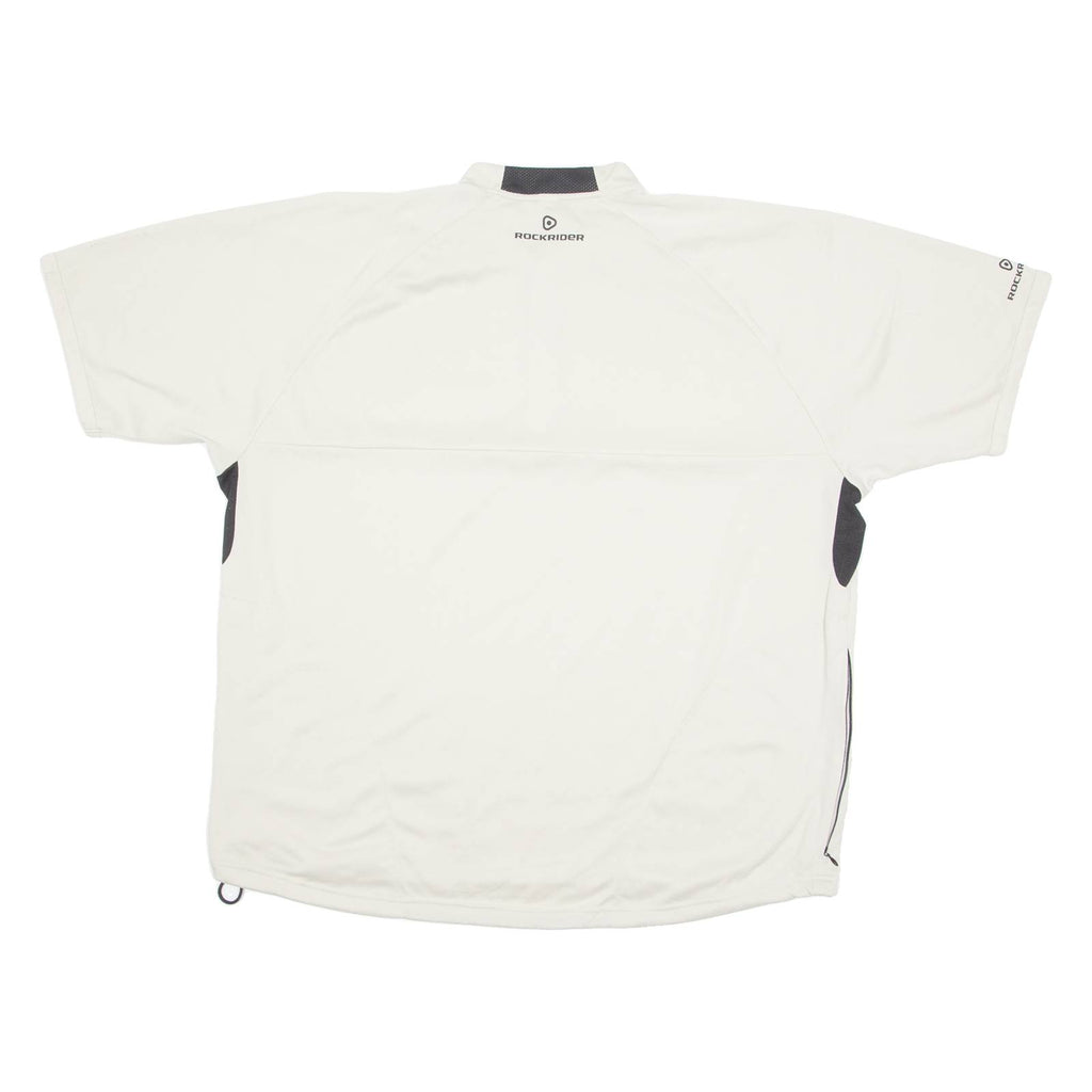 ROCKRIDER DECATHLON Mens Jersey Beige 1/4 Zip 3XL