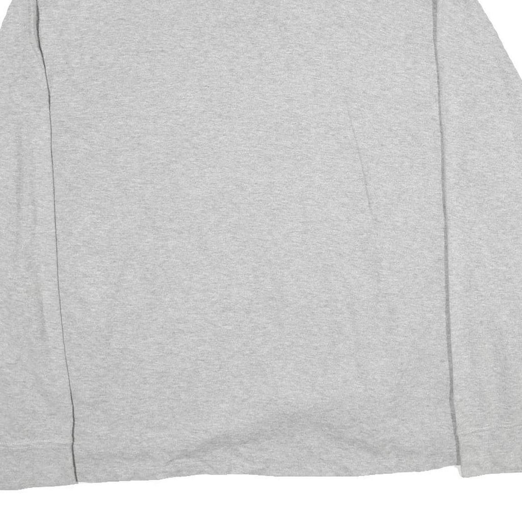 POLO RALPH LAUREN Mens Grey Cotton Plain Half Zip Jumper 2XL Casual Sweatshirt