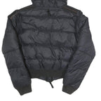 PARAJUMPERS Womens Black & Orange Casual Jacket L Polyamide Puffer Hooded Zip