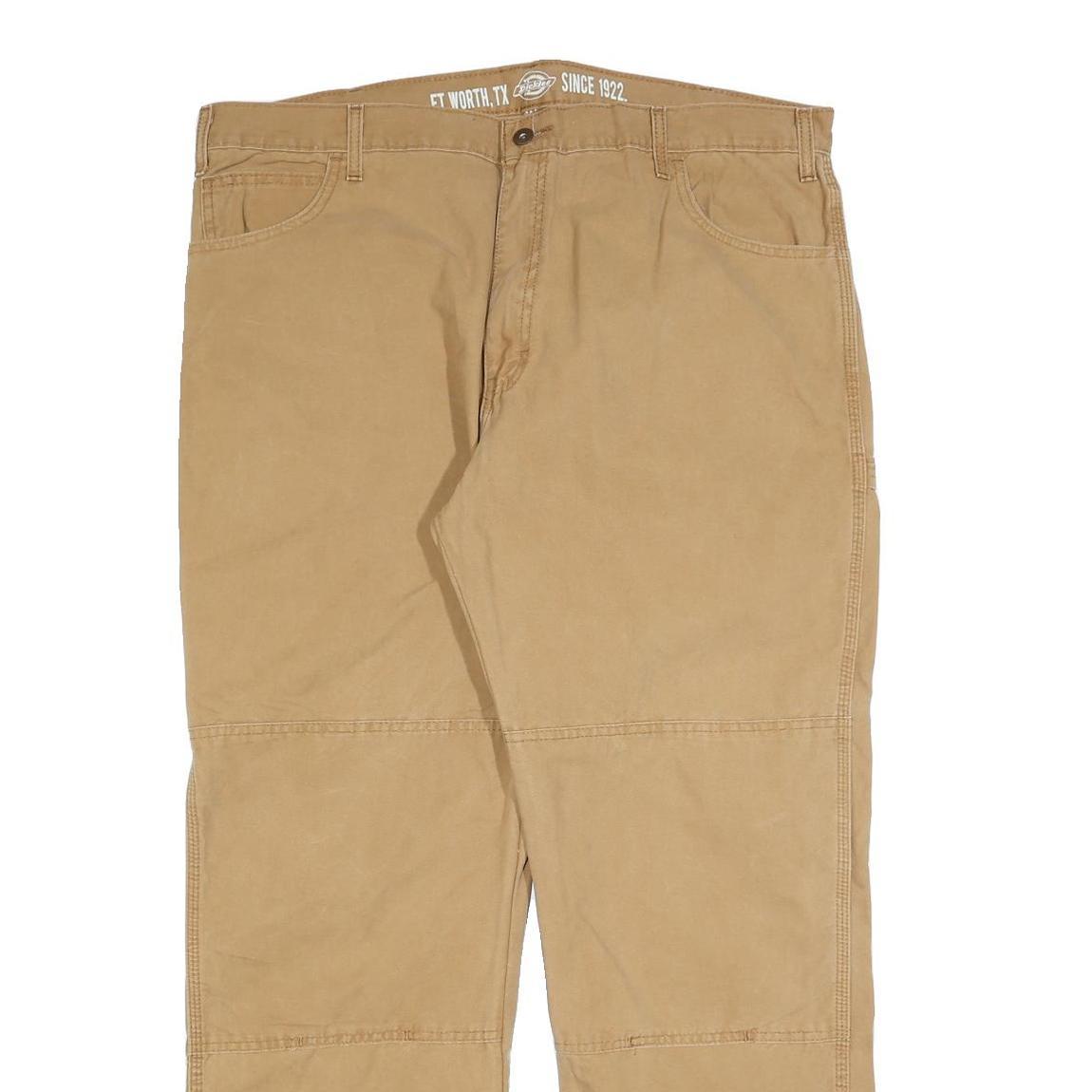 DICKIES Mens Jeans Beige Relaxed Straight Cotton W38 L30 Workwear Durable