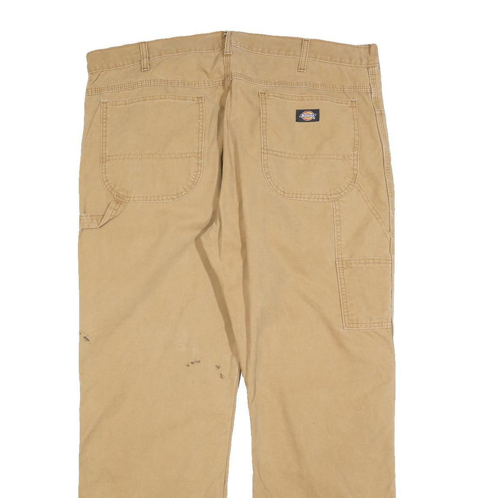DICKIES Mens Jeans Beige Relaxed Straight Cotton W38 L30 Workwear Durable