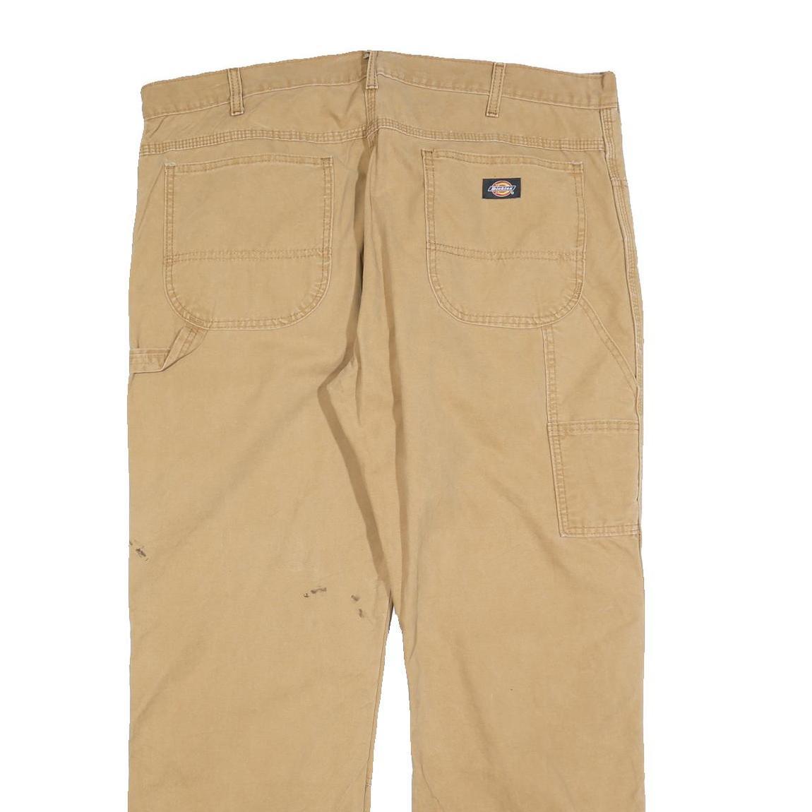 DICKIES Mens Jeans Beige Relaxed Straight Cotton W38 L30 Workwear Durable