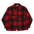 WOOLRICH 1970s Mens Red & Black Check Buffalo Plaid Zip Jacket XL Wool Coat