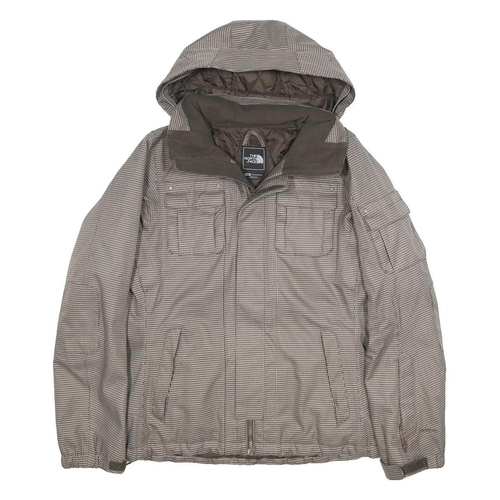 THE NORTH FACE Womens Grey Jacket M Polyester Plain Zip Hooded Outdoor Casual