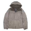 THE NORTH FACE Womens Grey Jacket M Polyester Plain Zip Hooded Outdoor Casual
