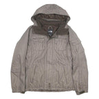 THE NORTH FACE Womens Grey Jacket M Polyester Plain Zip Hooded Outdoor Casual