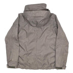 THE NORTH FACE Womens Grey Jacket M Polyester Plain Zip Hooded Outdoor Casual