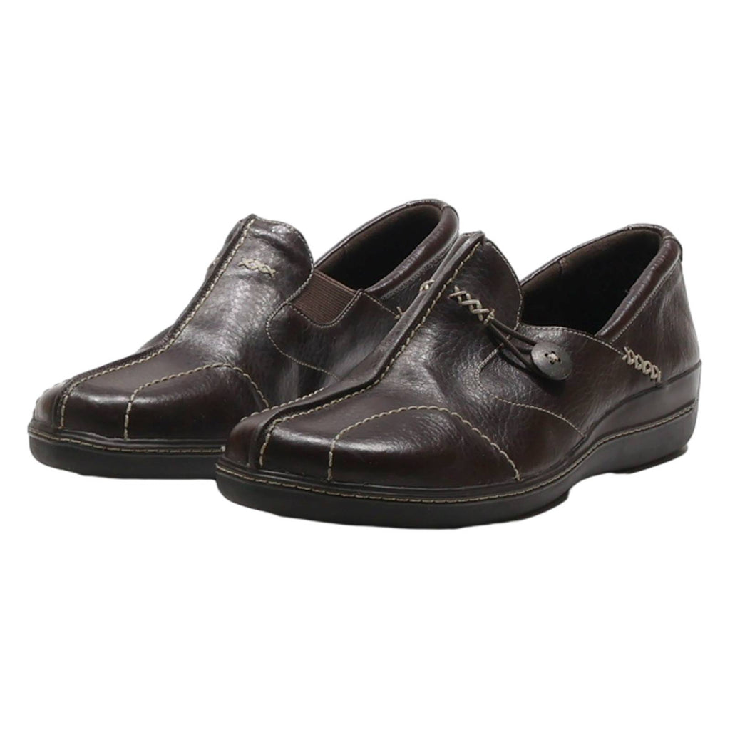 ROCKPORT Loafer Shoes Brown Leather Womens UK 6