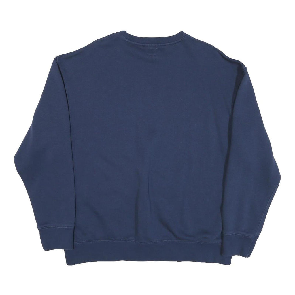 LEVI'S Mens Blue Cotton Blend Crew Neck L Sweatshirt Logo Printed Casual Wear