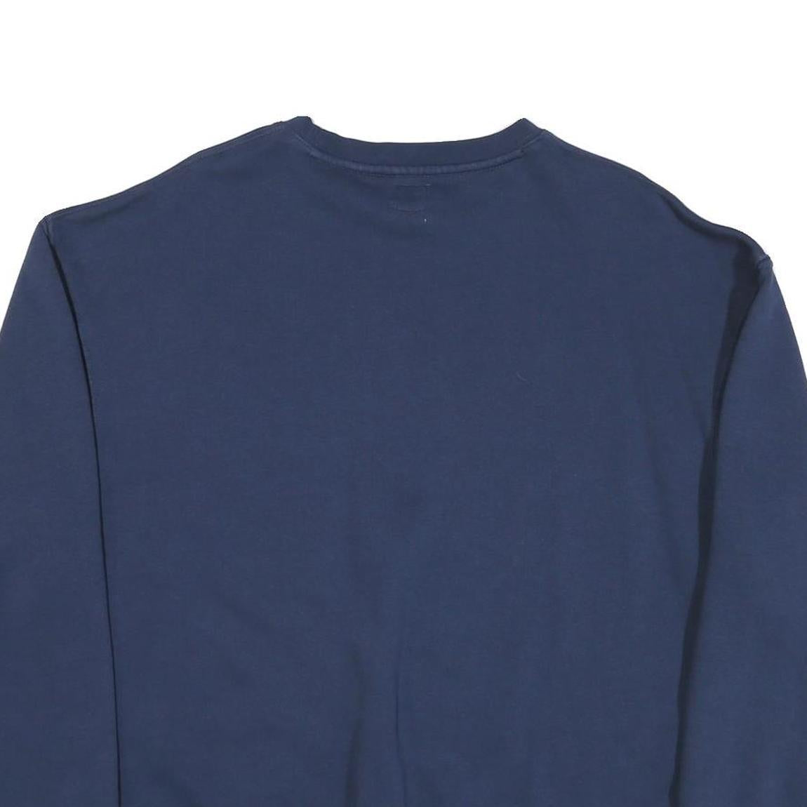 LEVI'S Mens Blue Cotton Blend Crew Neck L Sweatshirt Logo Printed Casual Wear