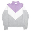 FILA Womens Purple & White & Grey Sweatshirt Pullover XL Half Zip Casual Sports