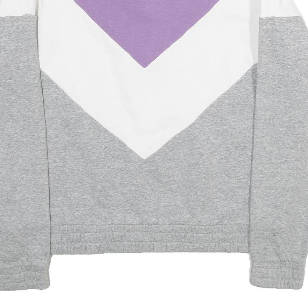 FILA Womens Purple & White & Grey Sweatshirt Pullover XL Half Zip Casual Sports