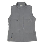 COLUMBIA Womens Grey Nylon Casual Zip Jacket Vest M Outdoor Wear Utility