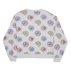 DESIGUAL Womens Grey Floral Print Crew Neck L Cotton Blend Sweatshirt