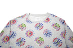 DESIGUAL Womens Grey Floral Print Crew Neck L Cotton Blend Sweatshirt