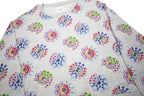 DESIGUAL Womens Grey Floral Print Crew Neck L Cotton Blend Sweatshirt