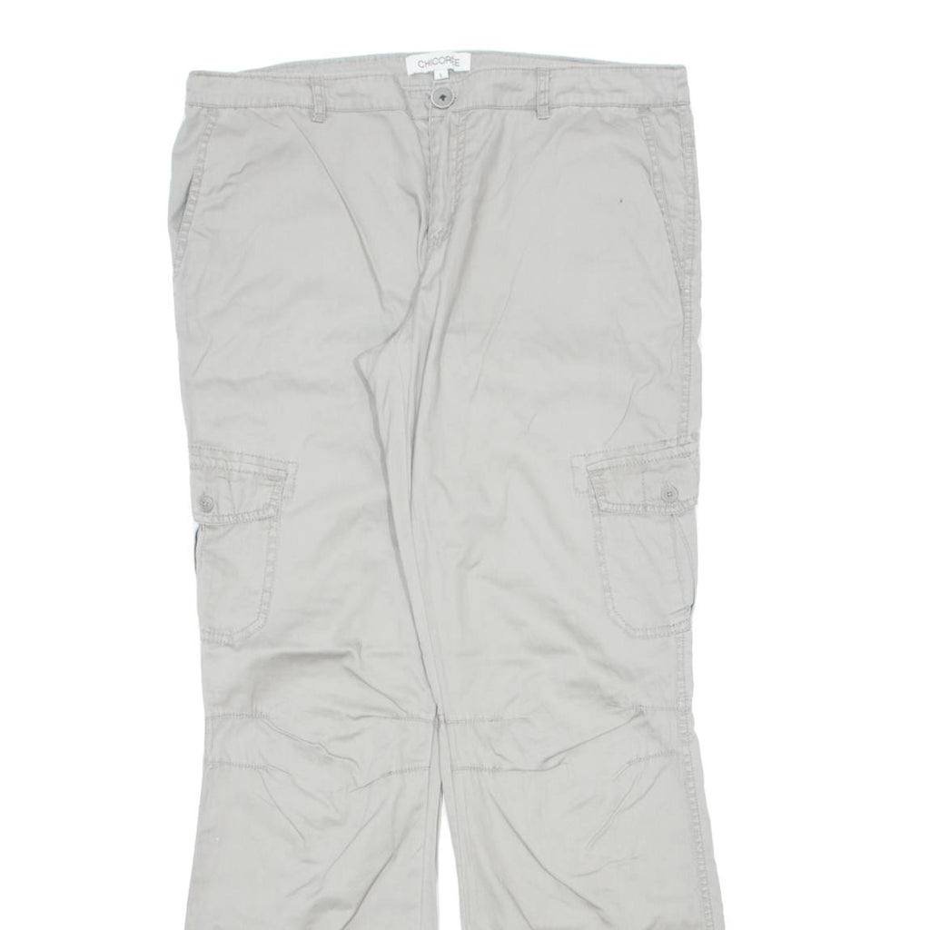 CHICOREE Cargo Womens Trousers Cream Regular Straight W36 L33