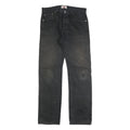 LEVI'S 501 Mens Black Regular Straight Denim Dark W30 L32 Classic Button Fly