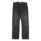 LEVI'S 501 Mens Black Regular Straight Denim Dark W30 L32 Classic Button Fly