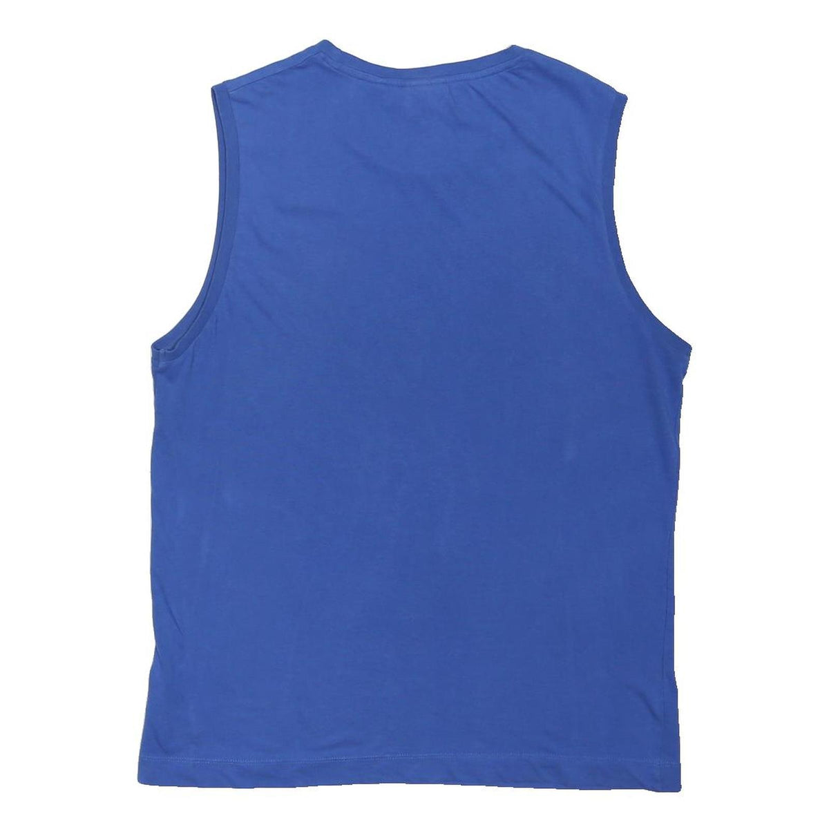 SLAZENGER Mens Blue Sleeveless Round Neck Cotton Blend M Sports Logo T-Shirt
