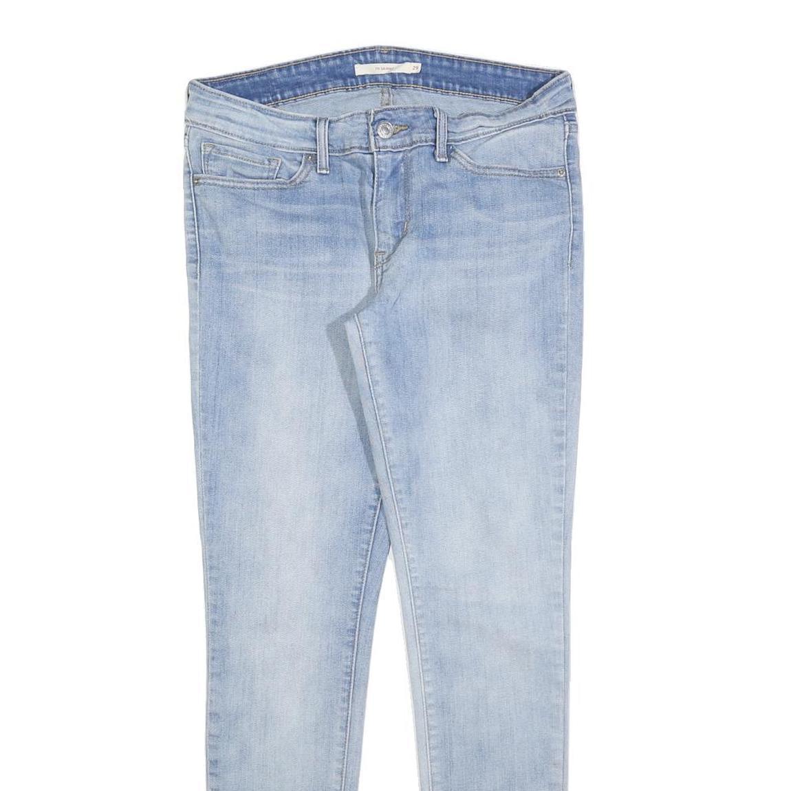 LEVI'S 711 Womens Jeans Blue Slim Skinny Denim Light W29 L28 Stretch Zip