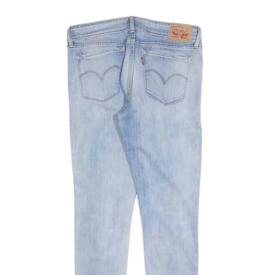 LEVI'S 711 Womens Jeans Blue Slim Skinny Denim Light W29 L28 Stretch Zip