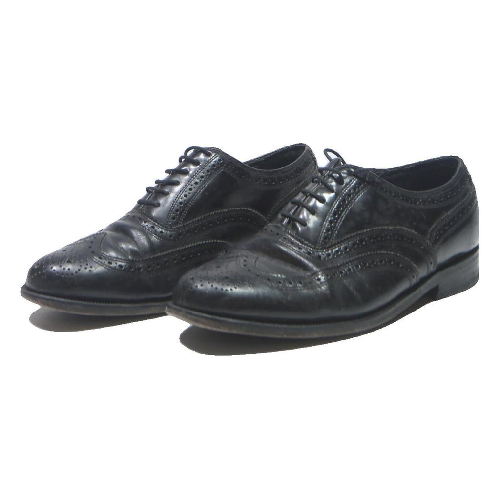 FLORSHEIM Mens Leather Brogue Shoes Black UK 7 Classic Dress Formal