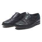 FLORSHEIM Mens Leather Brogue Shoes Black UK 7 Classic Dress Formal