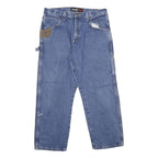 WRANGLER Mens Classic Blue Denim Jeans W34 L29 Workwear Utility Style