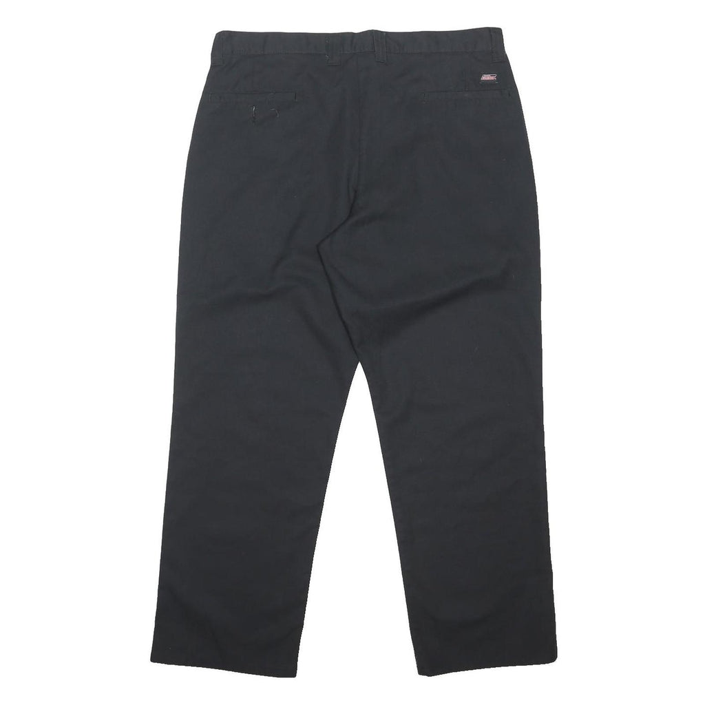 DICKIES Mens Classic Black Cotton Blend Trousers W36 L29 Workwear Casual