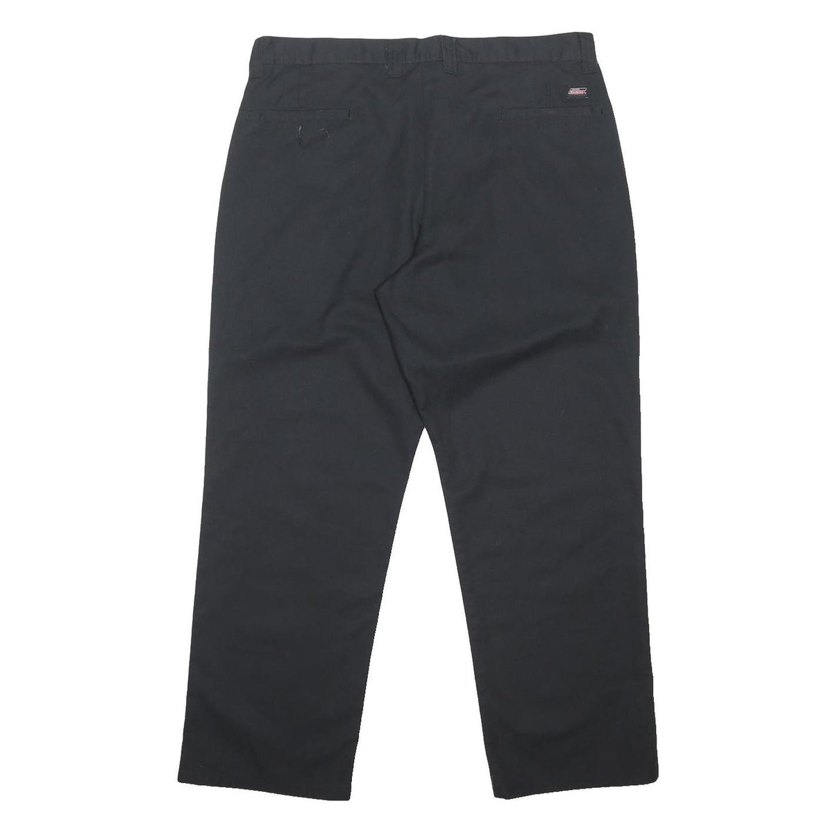 DICKIES Mens Classic Black Cotton Blend Trousers W36 L29 Workwear Casual