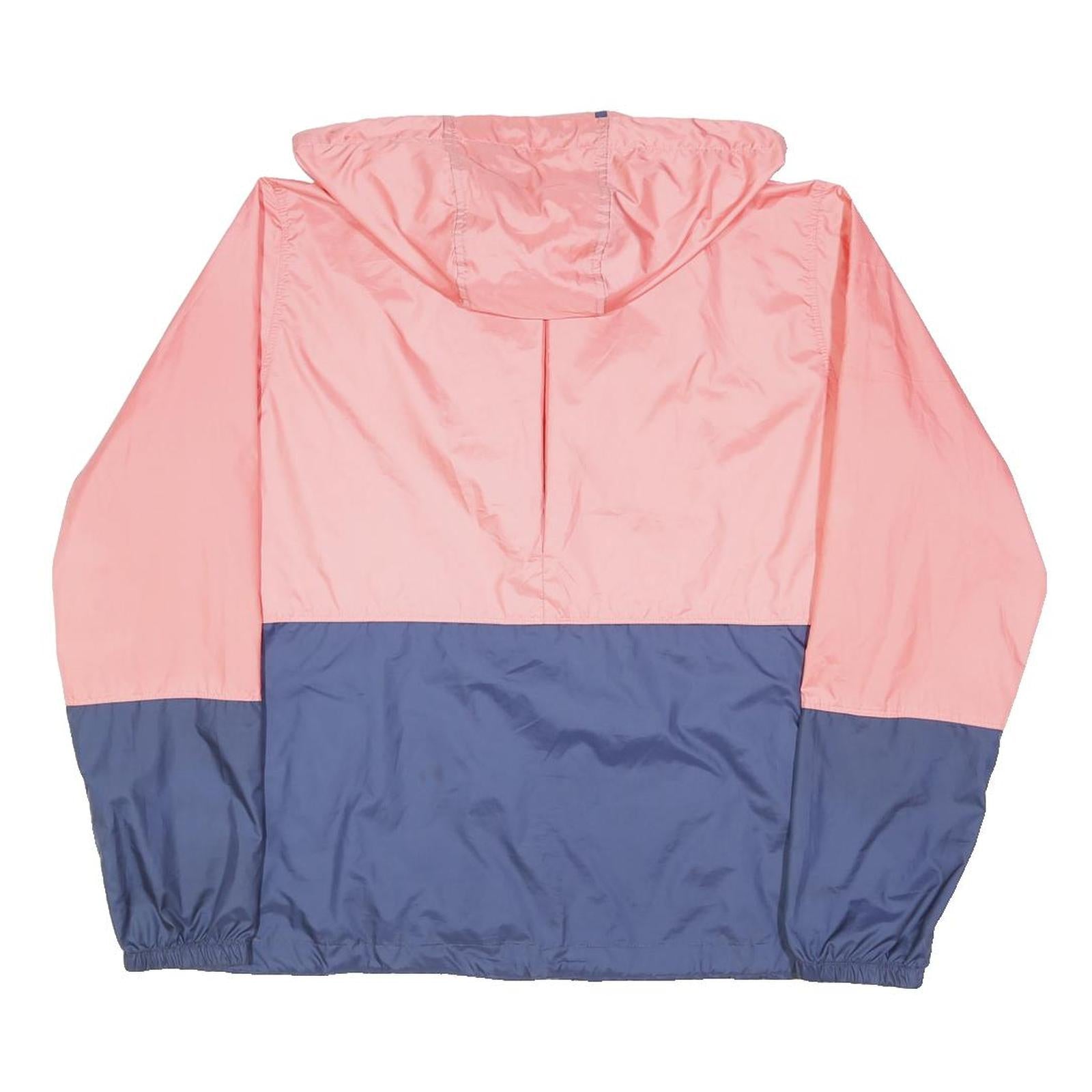 COLUMBIA Womens Pink & Blue Outdoor Jacket L Polyester Blend Zip Hooded